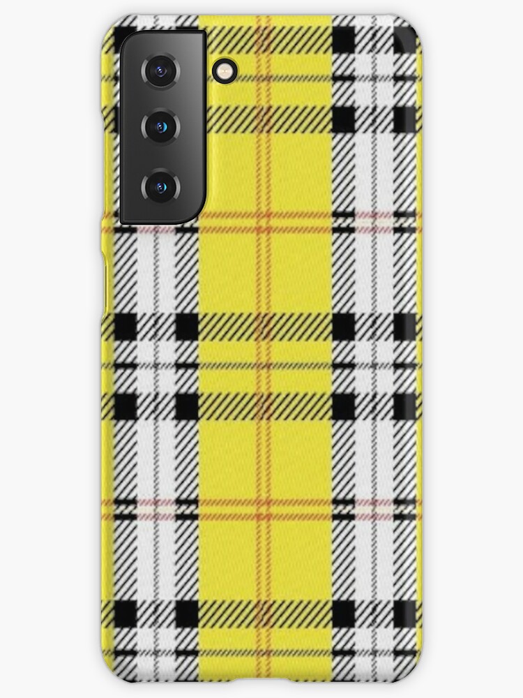 Yellow Plaid Phone Case Samsung Galaxy Phone Case