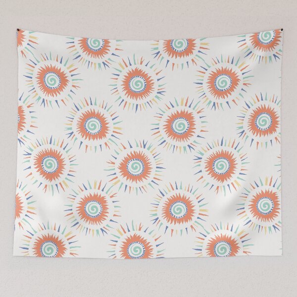 Item preview, Sun spiral confetti polka dot vector pattern designed and sold by Limolida.