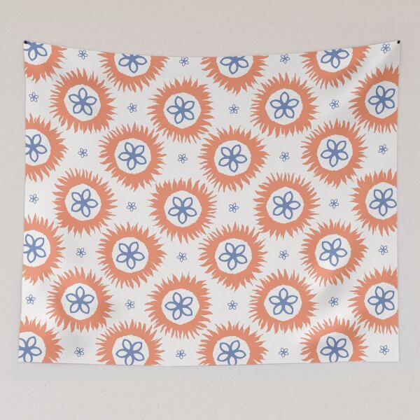 Item preview, Hand drawn spring folk flower circles designed and sold by Limolida.
