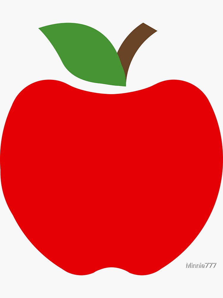 Sticker red apple 