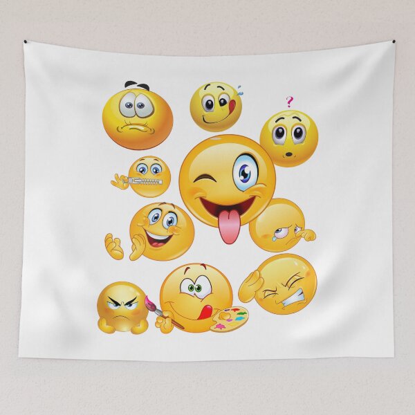Item preview, Funny Emoji Faces designed and sold by cherfas.