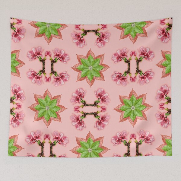Item preview, Cherry Blossom Pattern (on Living Coral Background) designed and sold by Colette van der Wal.