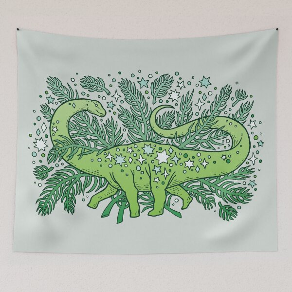 Item preview, Evergreen Apatosaurus | Dinosaur Cosmic Festive Art designed and sold by OMEGAFAUNA.