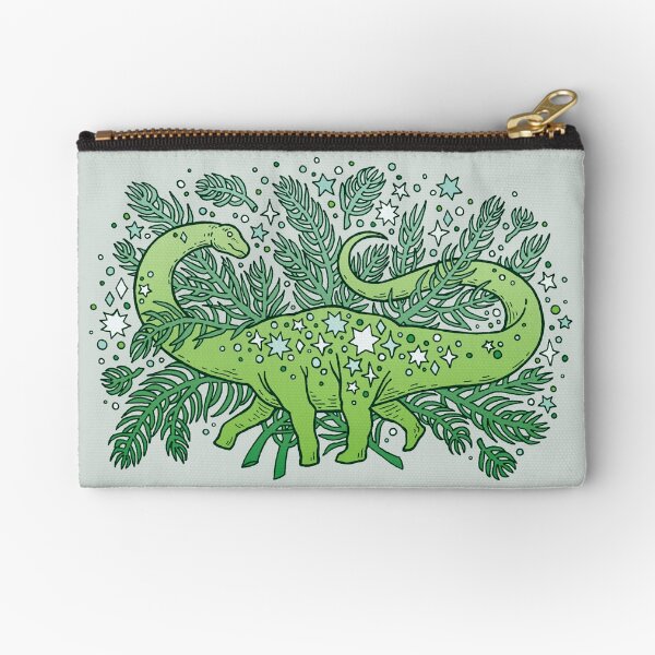 Winter Solstice Sauropod | Evergreens Palette Zipper Pouch