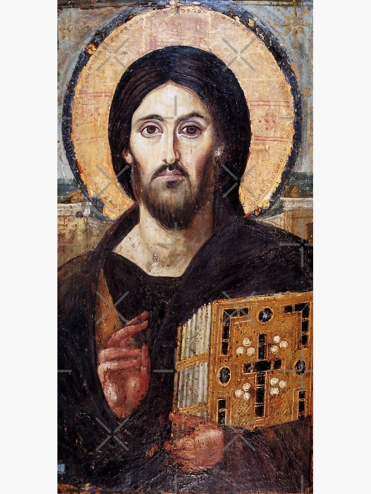 Discover The Christ Pantocrator of St. Catherine’s Monastery at Sinai Premium Matte Vertical Poster