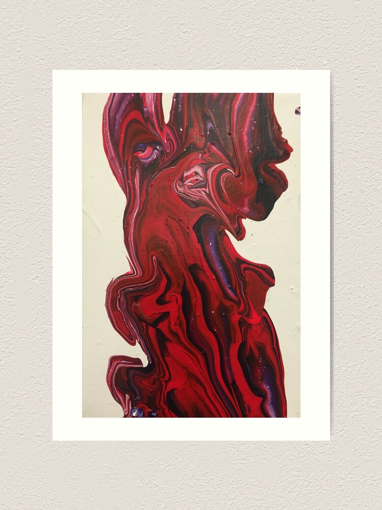 Alternate view of Abstract Painting-Title "Red River" Art Print
