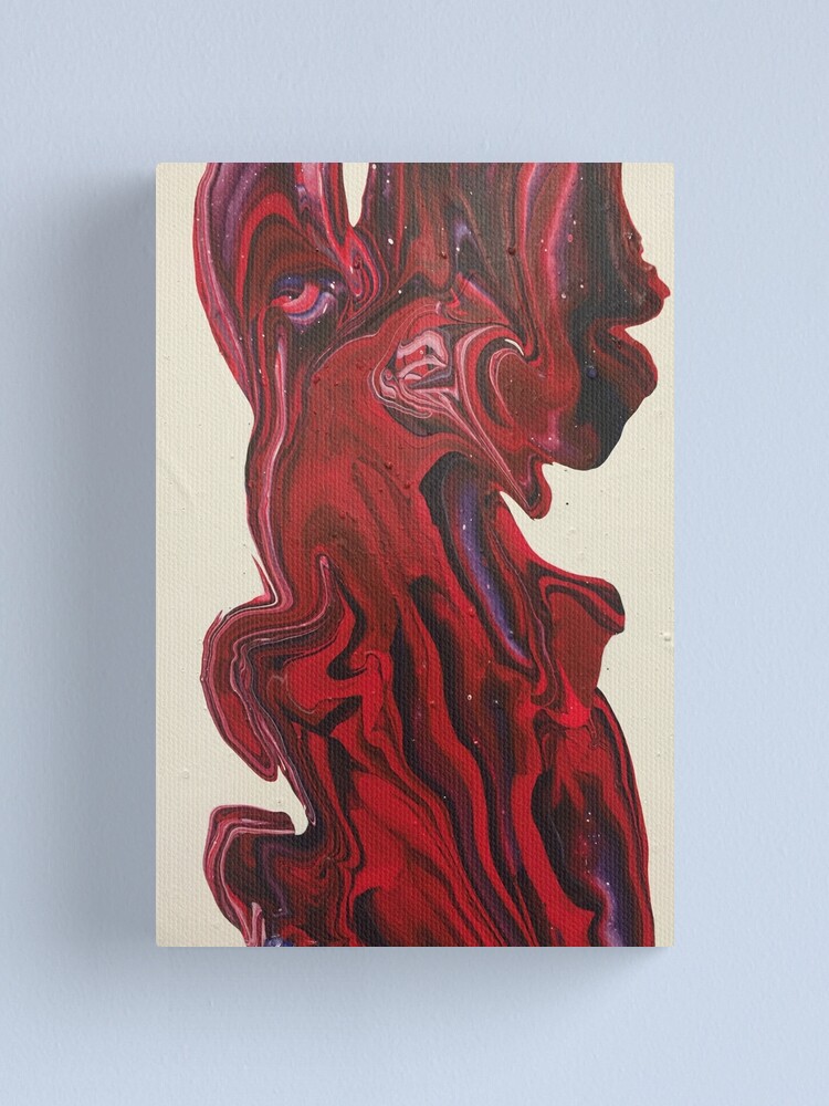Alternate view of Abstract Painting-Title "Red River" Canvas Print