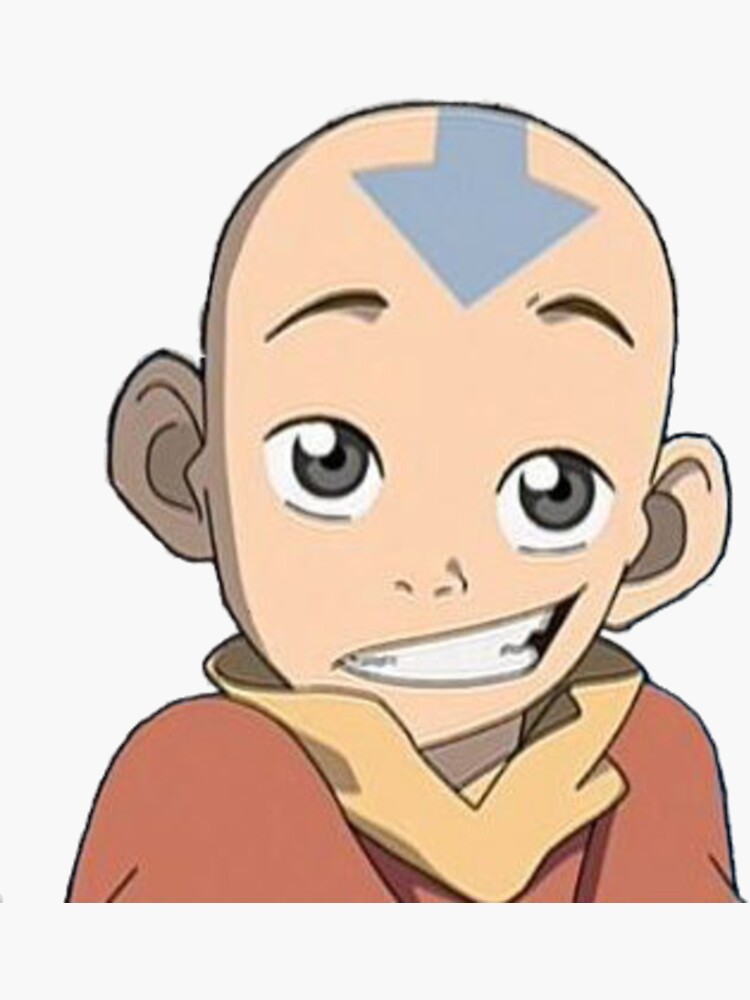 Avatar Aang Sticker For Sale By Nbagniefski Redbubble