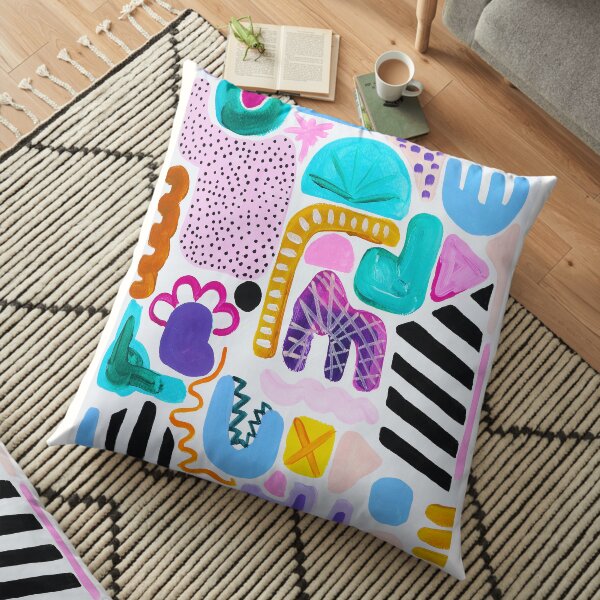 Party on Paper Floor Pillow