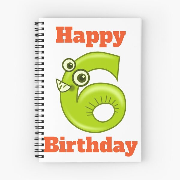 Item preview, Happy 6th Birthday, Happy sixth Birthday for boys or girls  designed and sold by marosharaf.