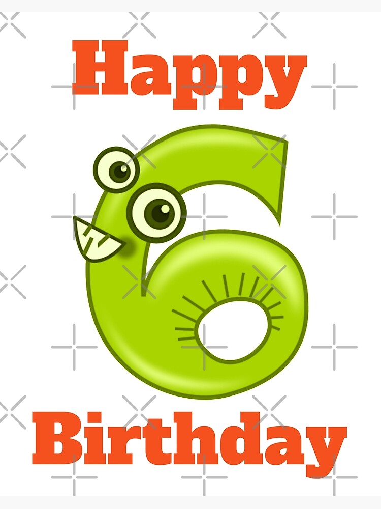 6 birthday clipart