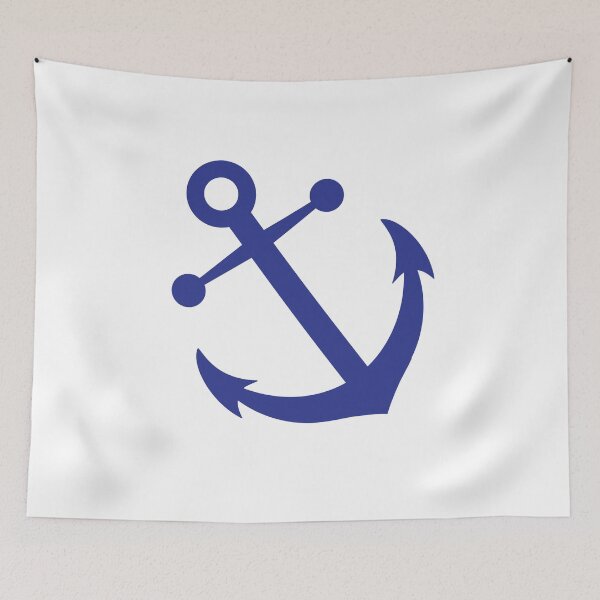 Item preview, Anchors Away - Jumbo Blue on White designed and sold by ChristianWiley.