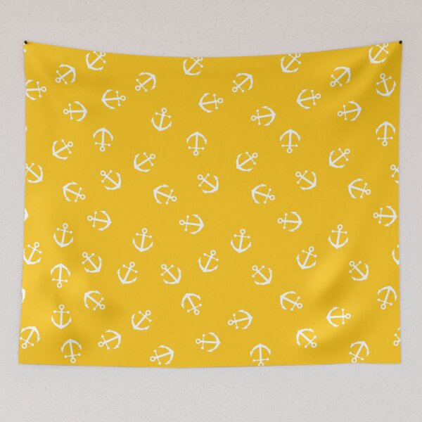 Item preview, Anchors Away - White on Yellow designed and sold by ChristianWiley.