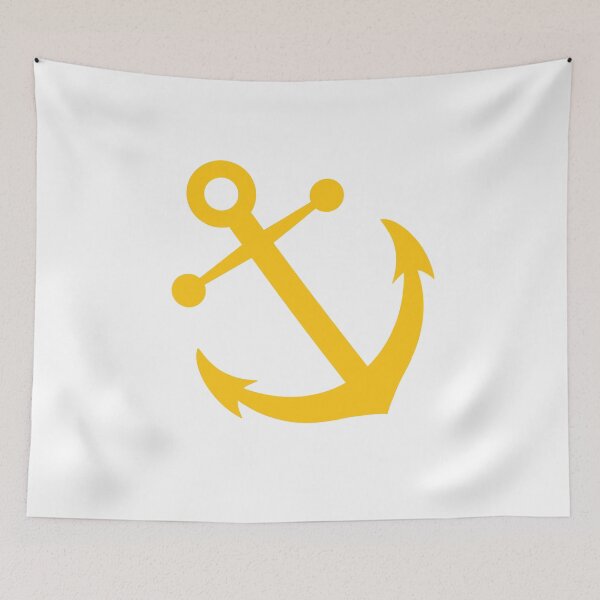 Item preview, Anchors Away - Jumbo Yellow on White designed and sold by ChristianWiley.