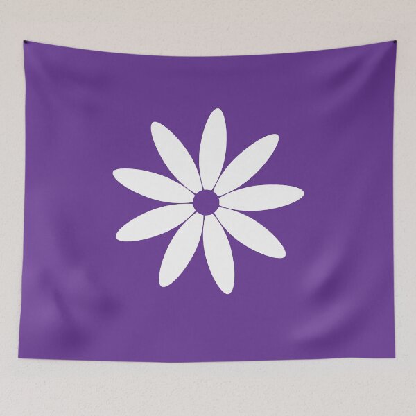 Item preview, Flower Power - Jumbo White on Purple designed and sold by ChristianWiley.