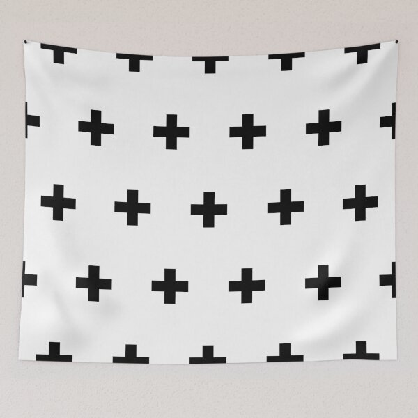 Item preview, Swiss Cross Crosses Pattern minimal minimalist monochrome Scandinavian Scandi Skandi designed and sold by LD ART.