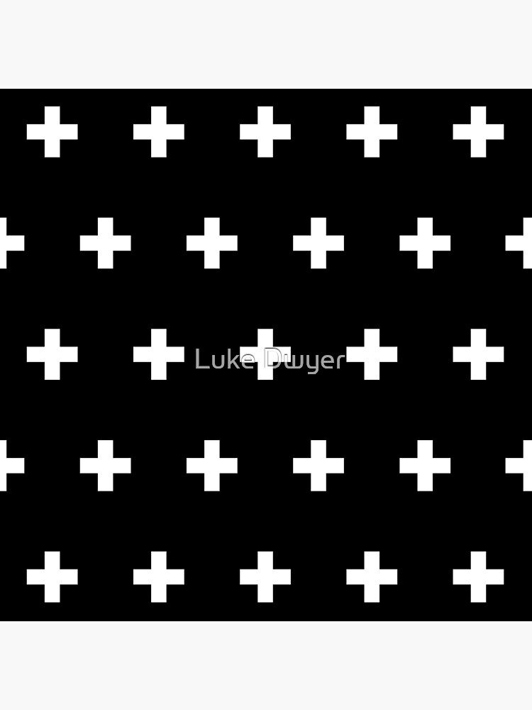 "Swiss Cross Crosses Pattern dark minimal minimalist monochrome