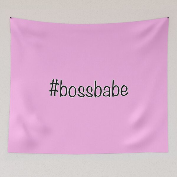 Item preview, #bossbabe text print for girlboss, statement tee designed and sold by Uniskull.