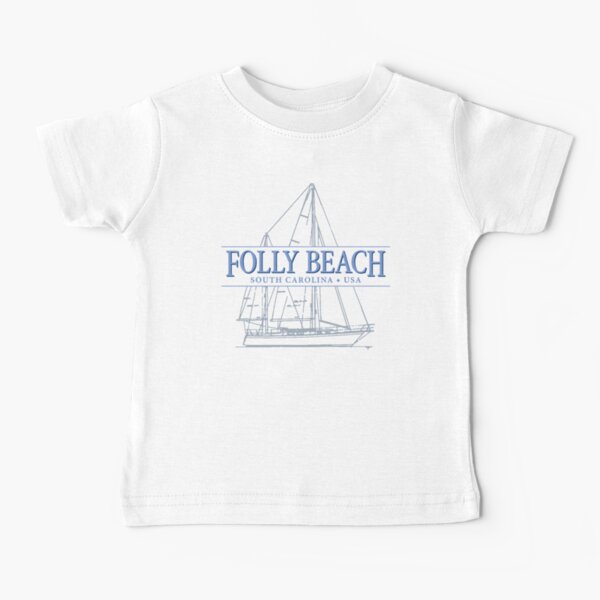 Folly Beach South Carolina Vacation and Beach Gear Baby T-Shirt