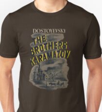 The Brothers Karamazov Fyodor Dostoevsky Book Cover Slim Fit T-Shirt