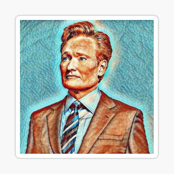 Conan O'Brien Van Gogh Art Design Sticker