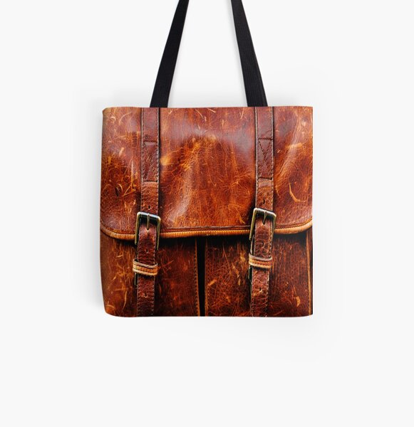 LEATHER All Over Print Tote Bag