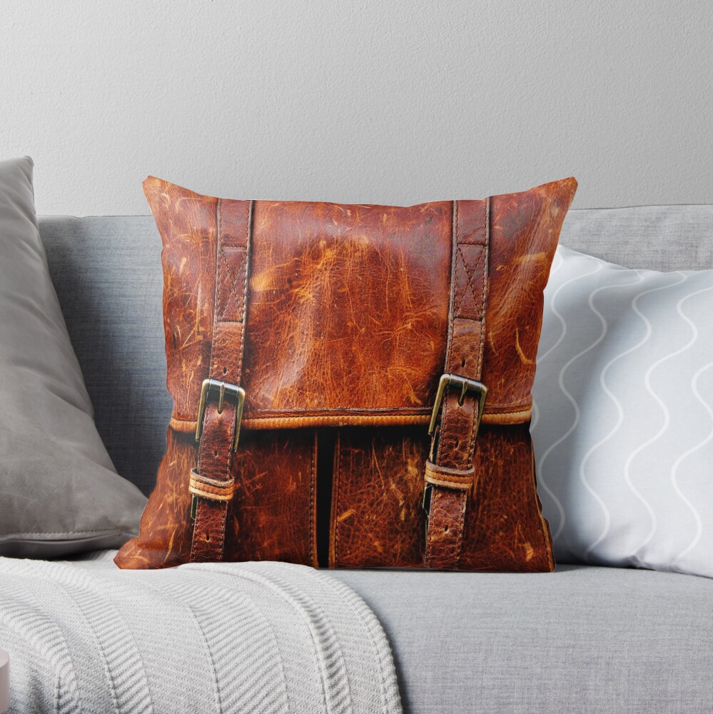 LEATHER Throw Pillow