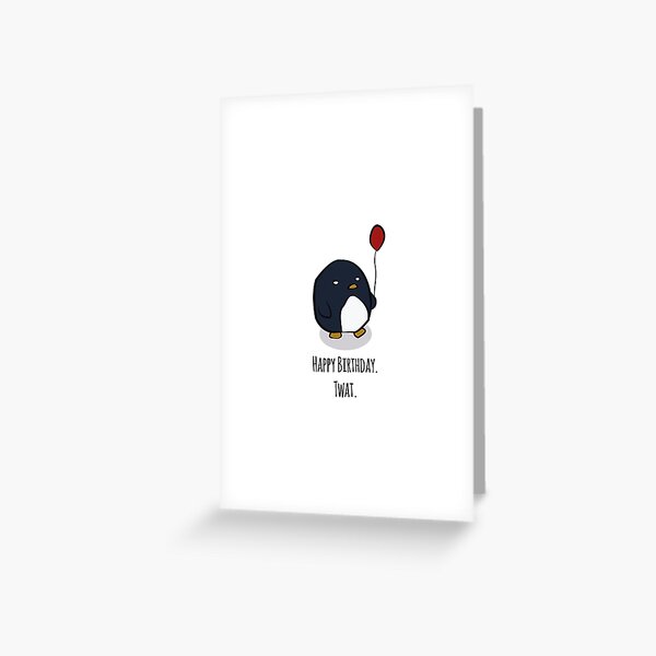 Rude Penguin Greeting Card