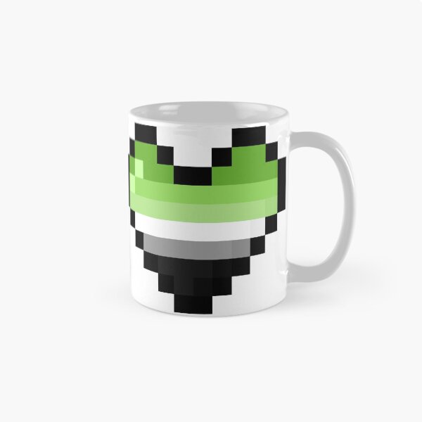 Item preview, Pixelated aromantic pride heart designed and sold by NotCD.