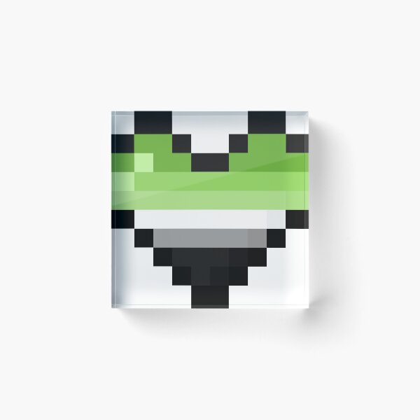 Item preview, Pixelated aromantic pride heart designed and sold by NotCD.