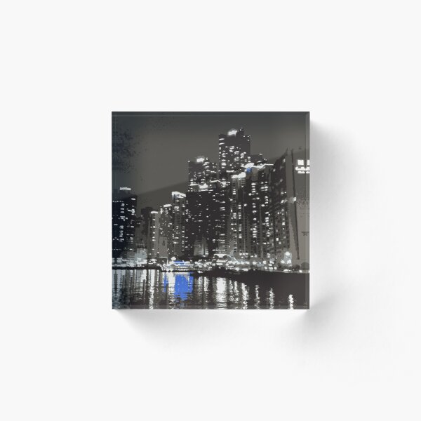 Busan Skyline at Night - Korea Acrylic Block