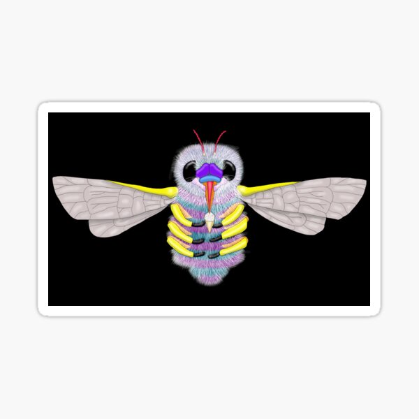 Bee licking ice cream Sticker