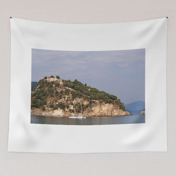 Item preview, old castle on hill Parga Greece summer season designed and sold by goceris.