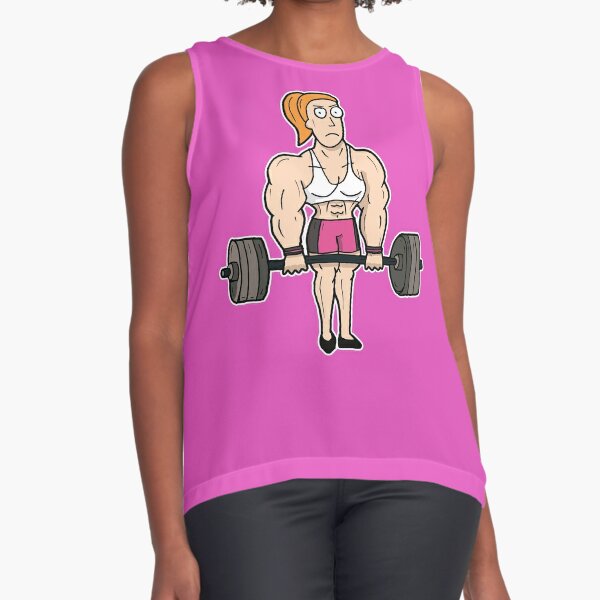 Summer Smith from Rick and Morty™ in Muscle Top and Pumping Iron Sleeveless Top