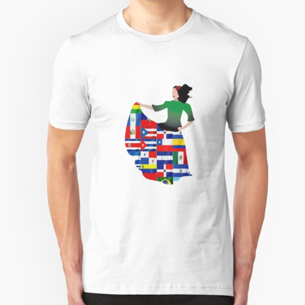 Hispanic day of the dead Cool Design Slim Fit T-Shirt