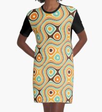 Retro psychedelic pattern Graphic T-Shirt Dress