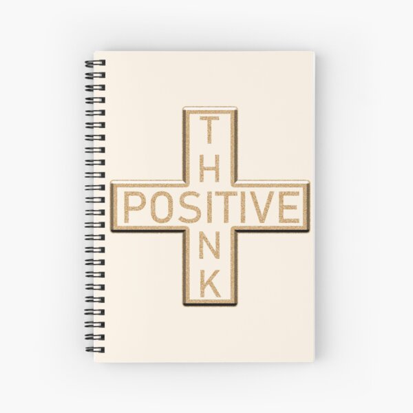 The Positive Mathematical sign says Think Positive Spiral Notebook
