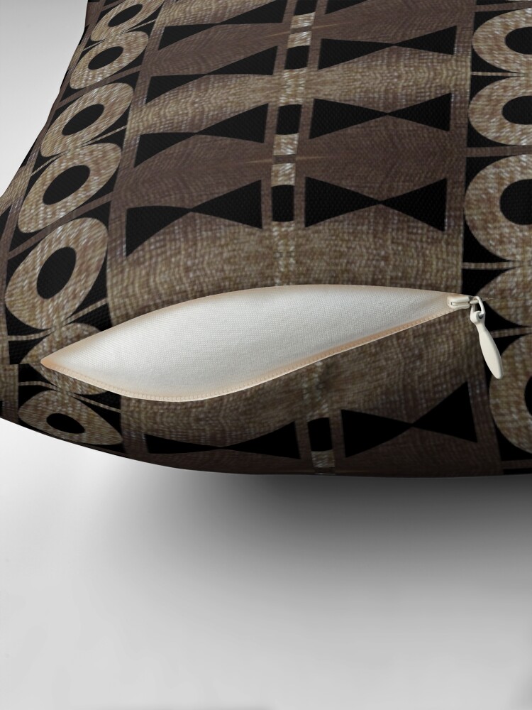 Thumbnail 2 of 4, Pillow, Elegant In Black and Brown designed and sold by helenatiainen.
