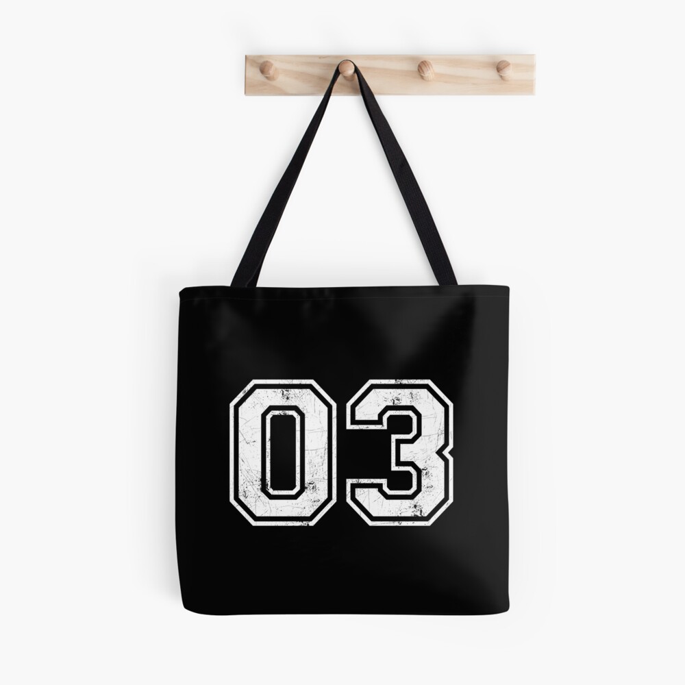 03 jersey jerseys number 3 jersey sports Tote Bag by THE