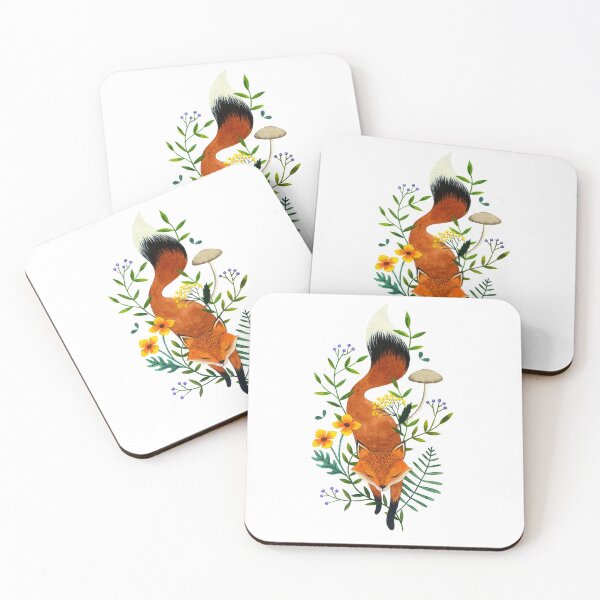 Item preview, Fox among flowers designed and sold by movezerb.