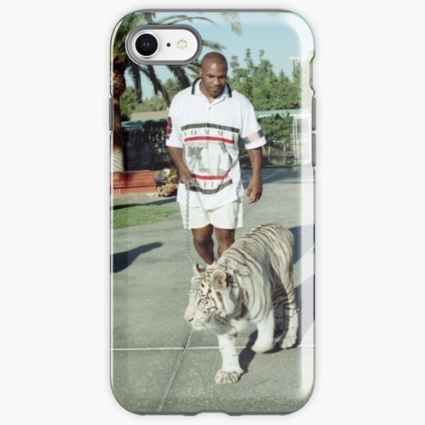 Mike Tyson walking his tiger on a lead iPhone Tough Case