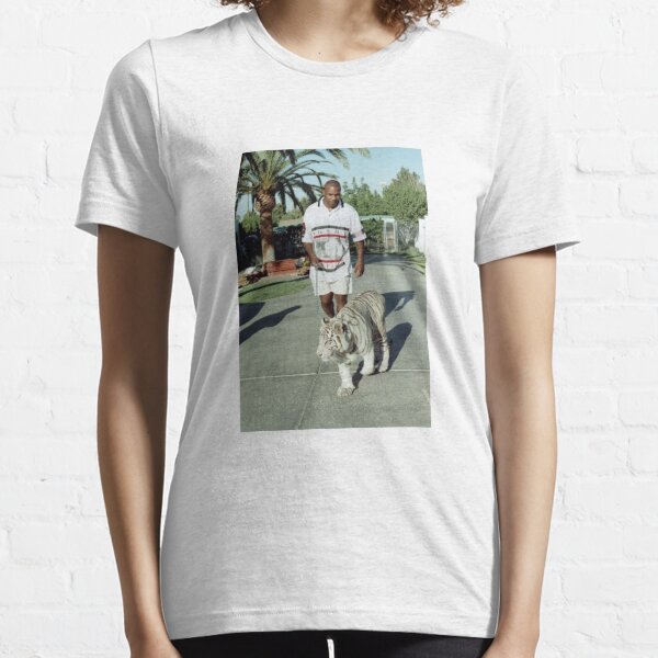 Mike Tyson walking his tiger on a lead Essential T-Shirt