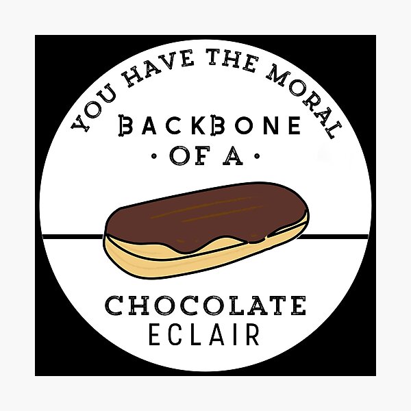 moral backbone of a chocolate eclair Photographic Print
