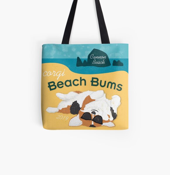 2019 Corgi Beach Bums - Tri Color All Over Print Tote Bag