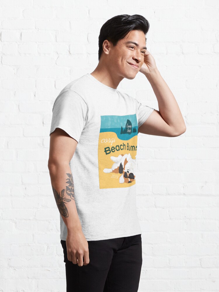 Alternate view of 2019 Corgi Beach Bums - Tri Color Classic T-Shirt
