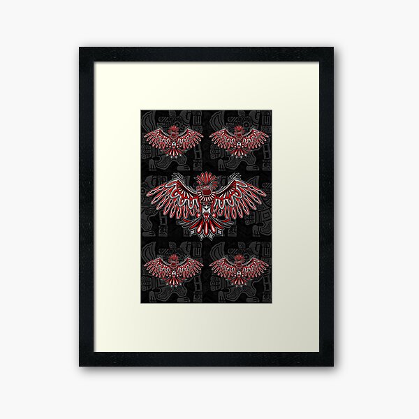 Eagle Tattoo Style Haida Art Framed Art Print
