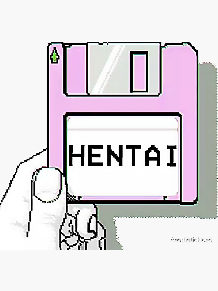 Thumbnail 3 of 3, Sticker, HENTAI DISK designed and sold by AestheticHoes.
