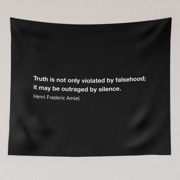 Item preview, Henri Frederic Amiel outraged by silence - black designed and sold by topower.