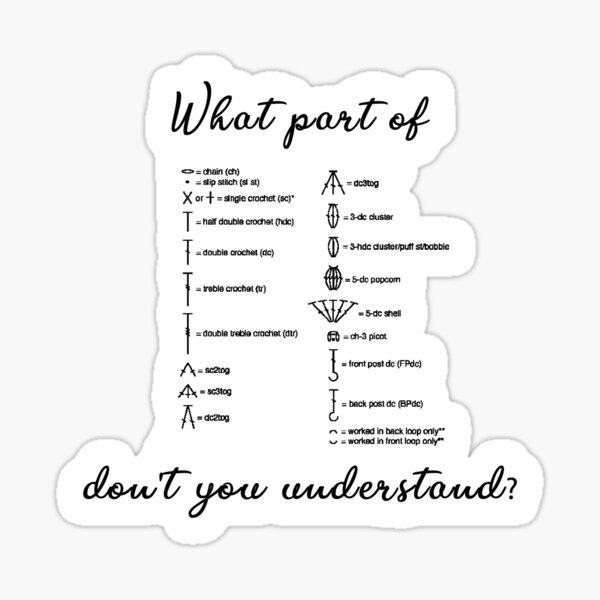 Crochet Jargon Sticker