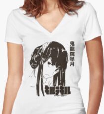 Satsuki Kiryuin Women's Fitted V-Neck T-Shirt